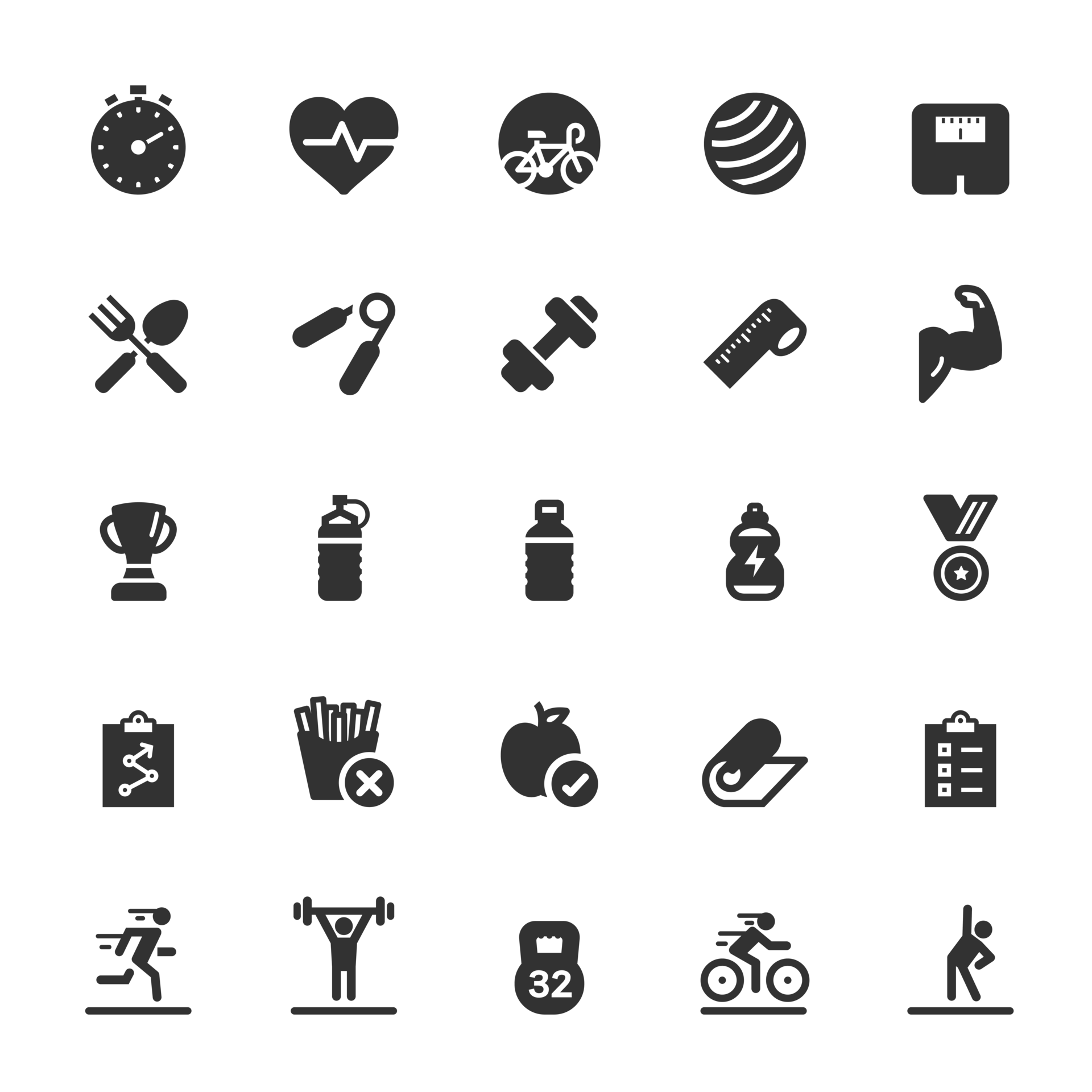 Icon Set Fitness And Exercise 23220410 PNG icon-set-fitness-and-exercise-23220410-png