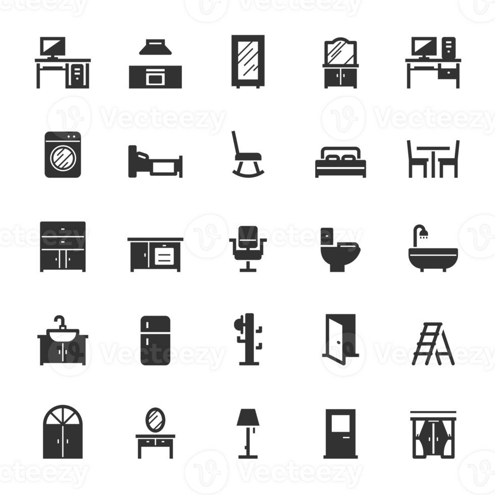 Icon set - Furniture and decor png