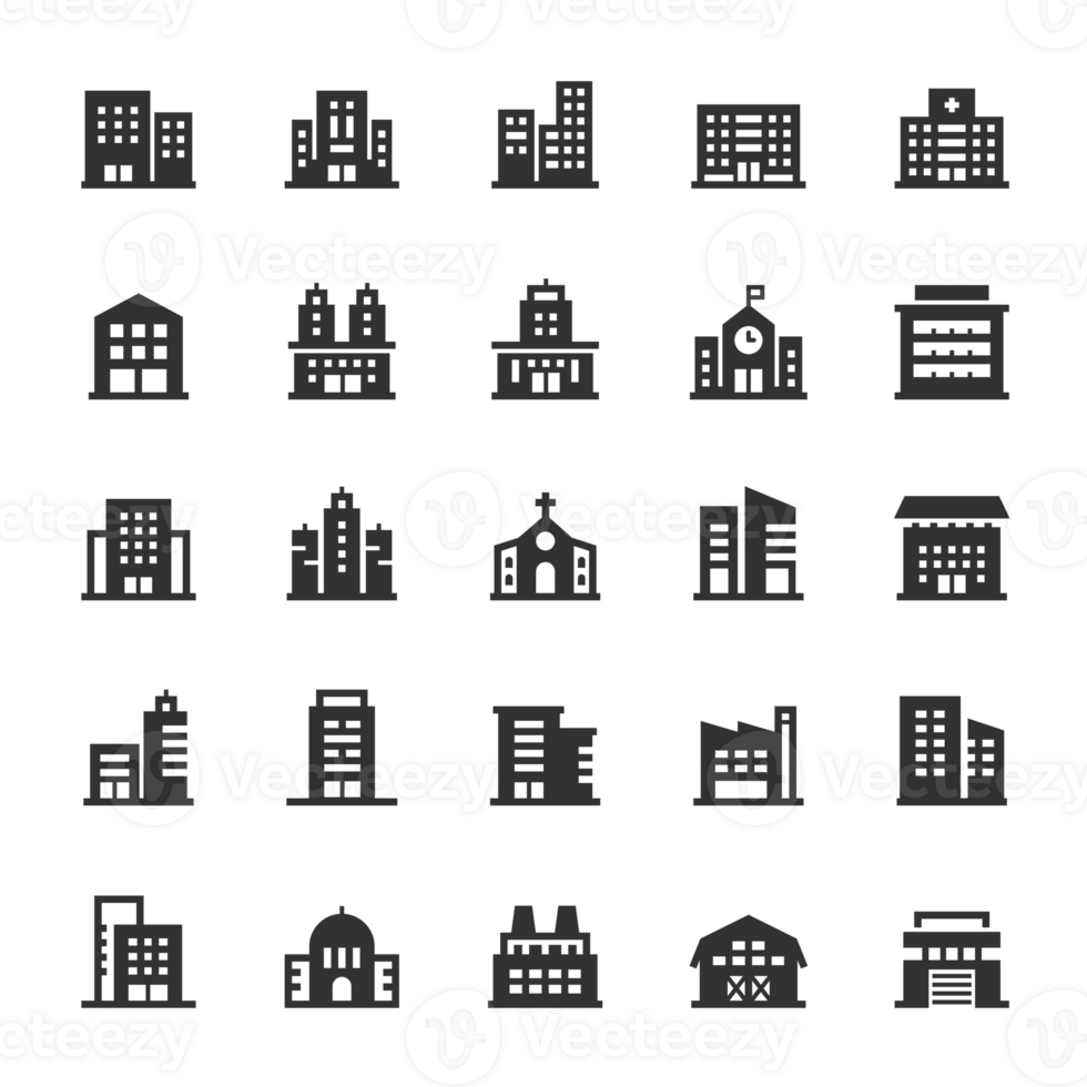 Icon set - Building and city png