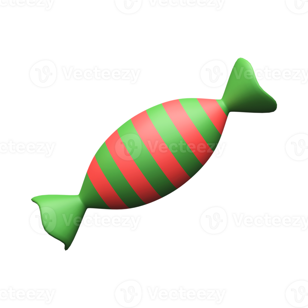 Green And Red Toffee Icon In 3D Style. png