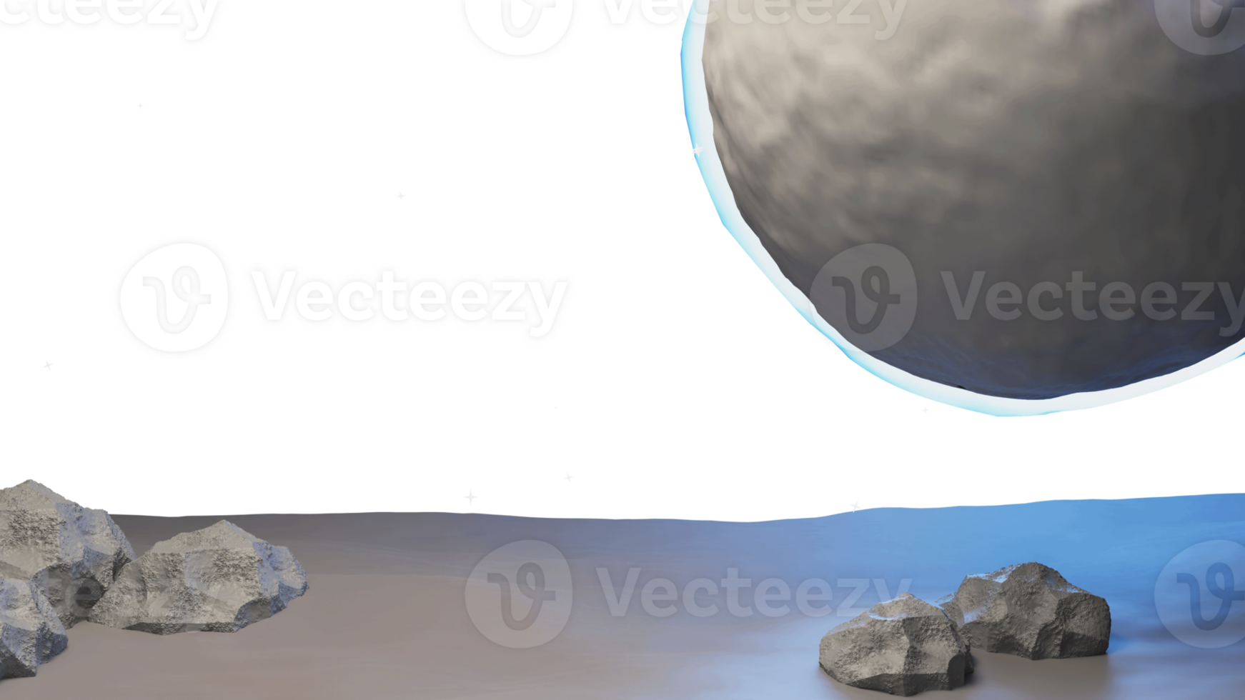 Mond äußere Raum Hintergrund mit Steine. png