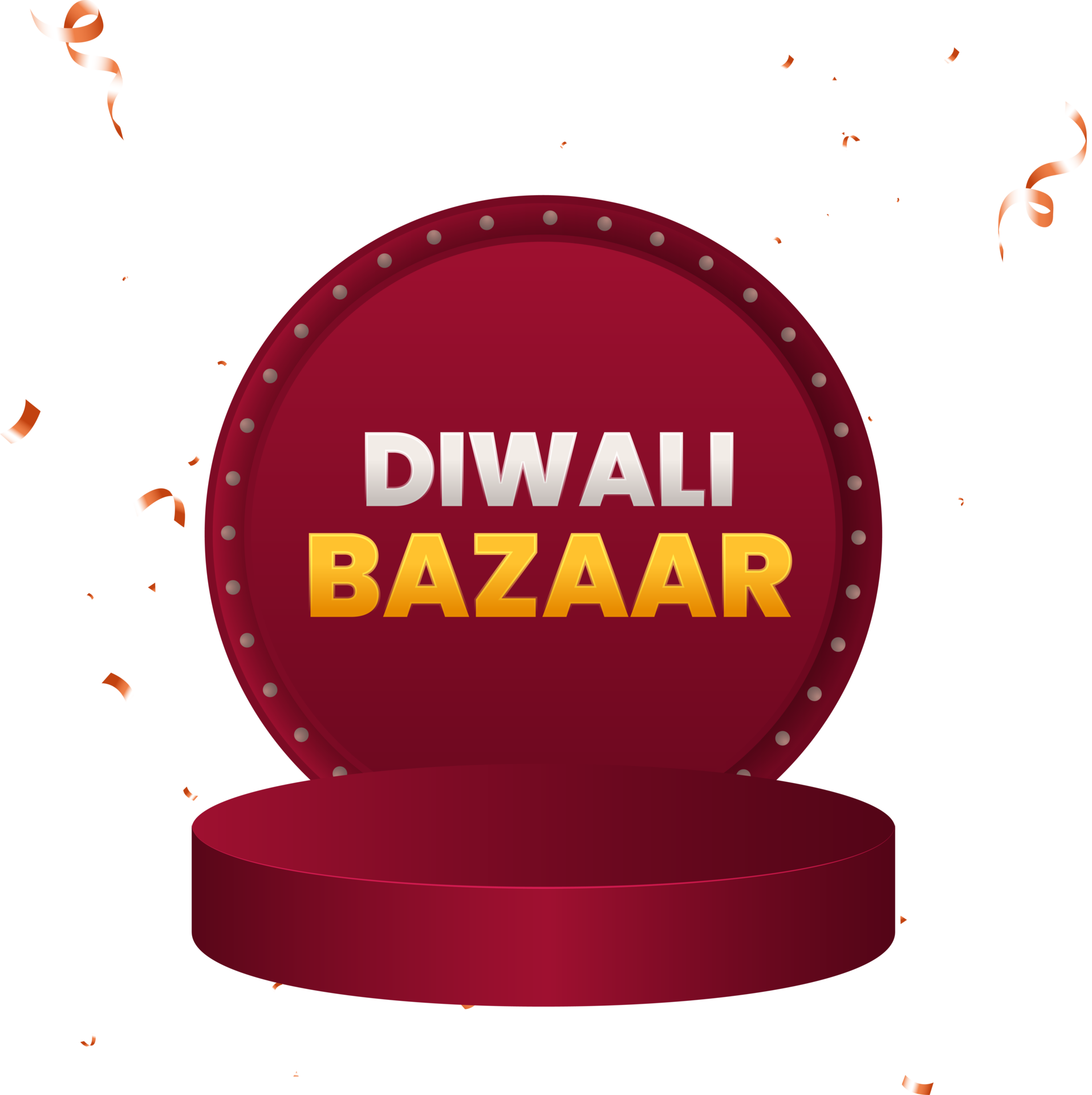diwali bazar poster Projeto com letreiro volta quadro, esvaziar pódio e