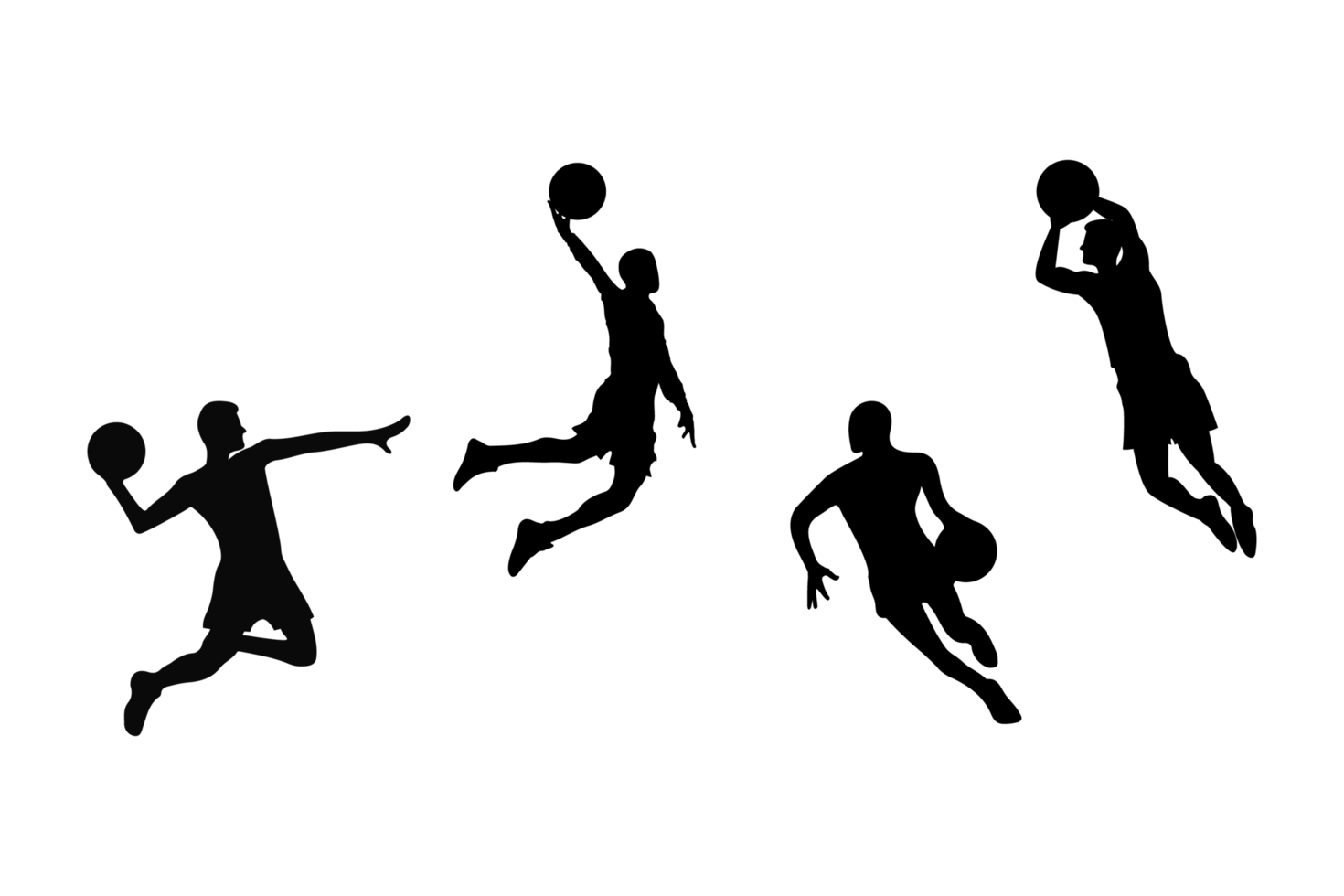 Basketballspieler-Silhouette png