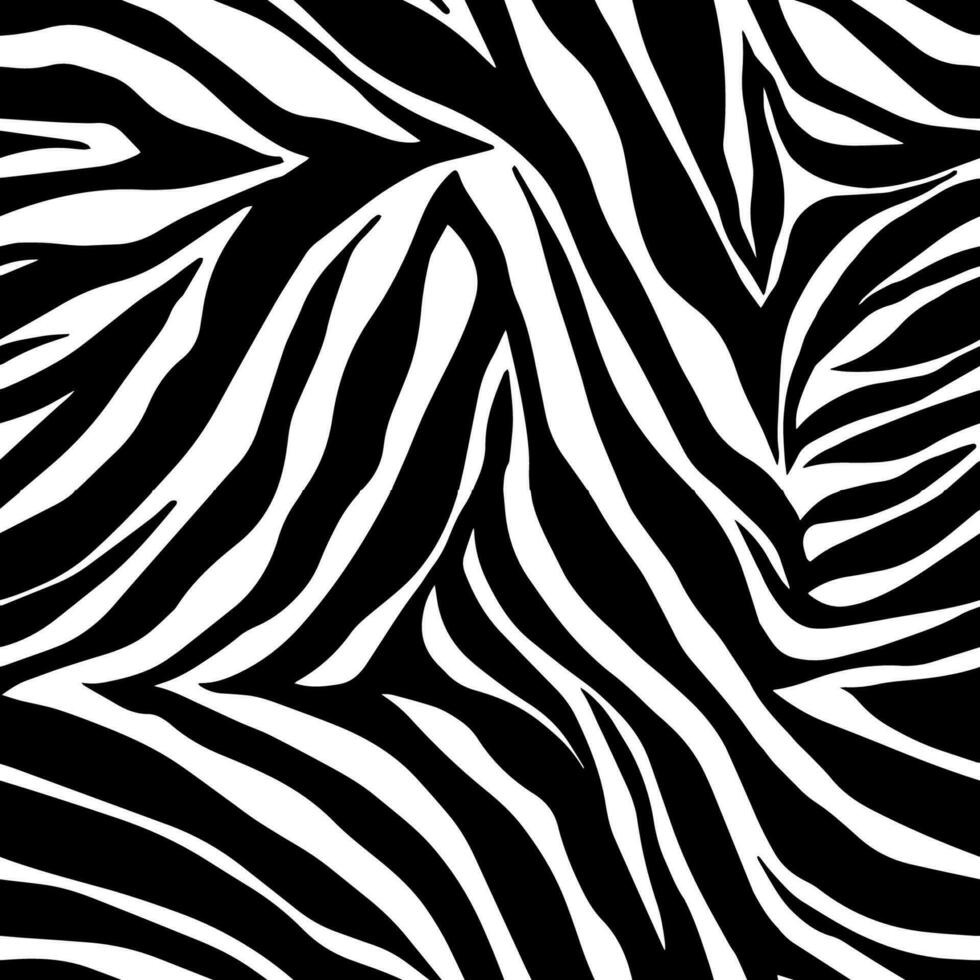 Vector animal print. Zebra ornament. Seamless pattern