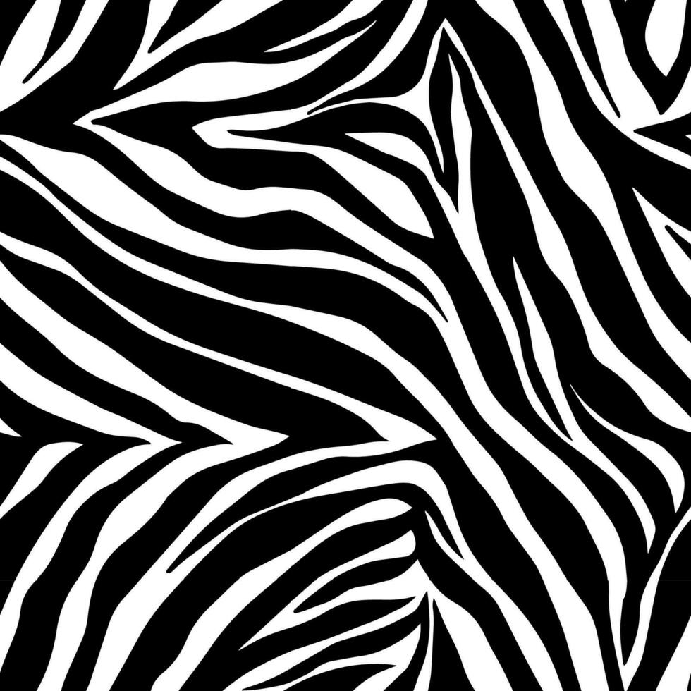 Vector animal print. Zebra ornament. Seamless pattern