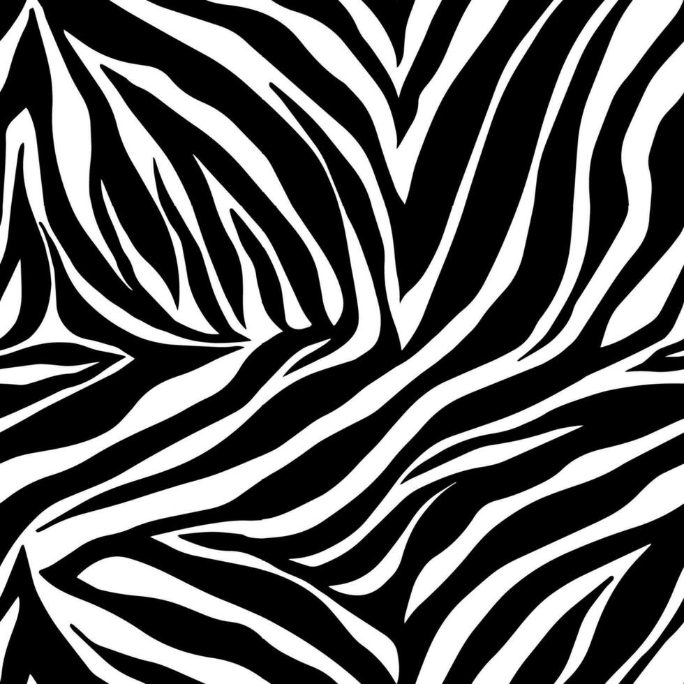 Vector animal print. Zebra ornament. Seamless pattern