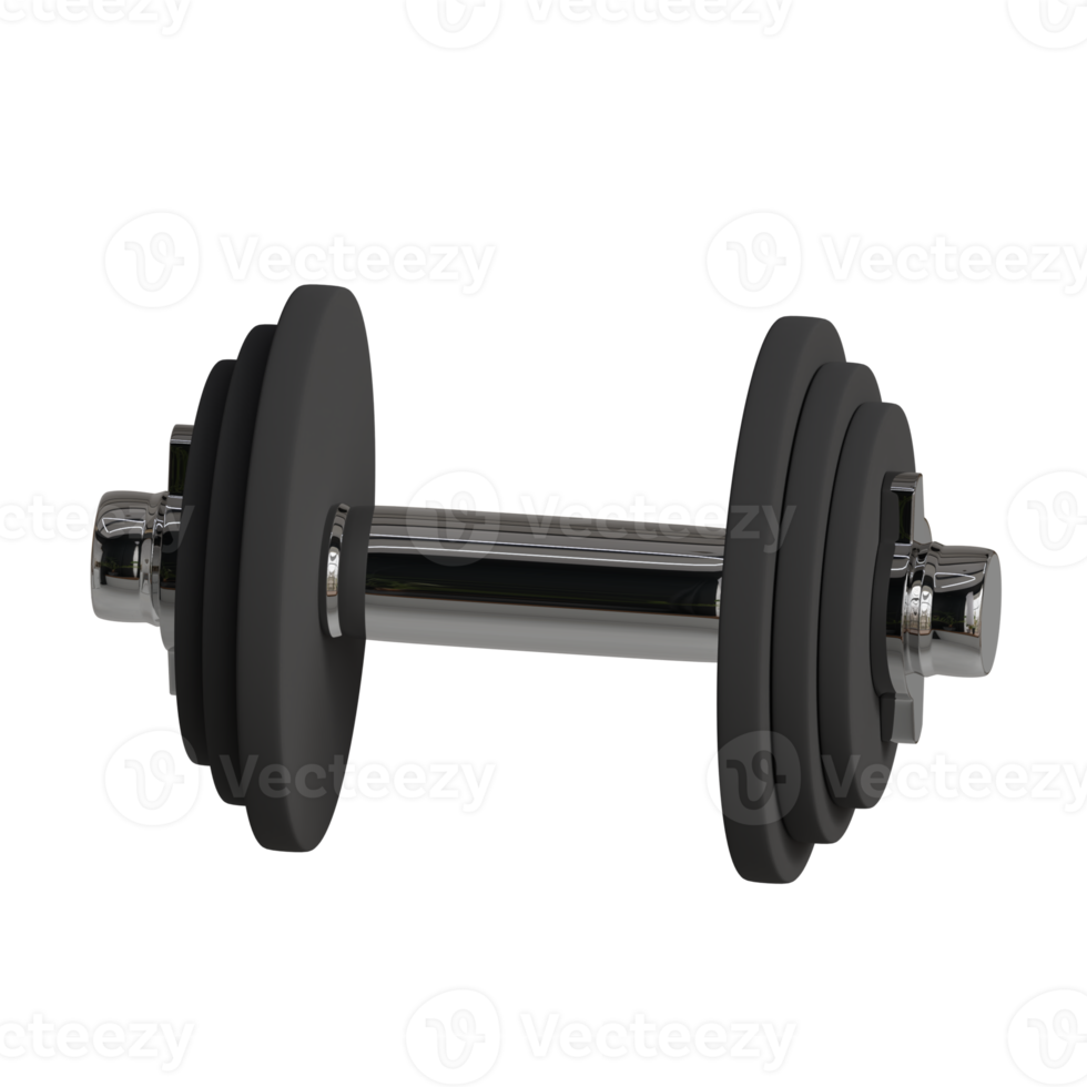 3d rendered barbell perfect for fitness design project png