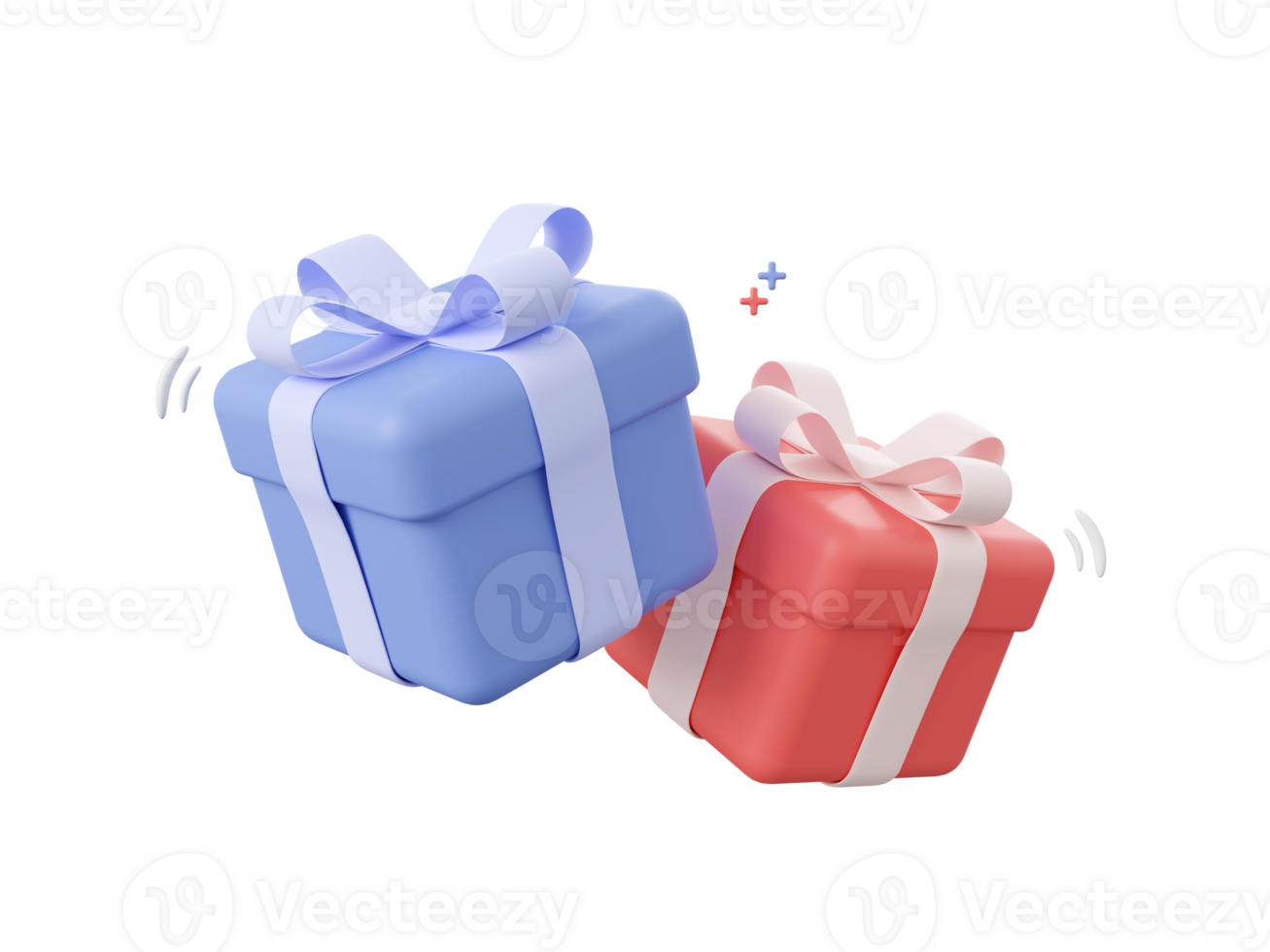 3d cartoon icon gift box isolated on pink background, 3d illustration. png