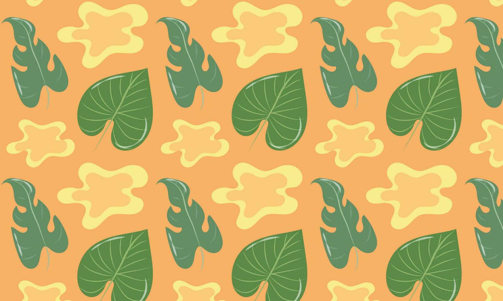 Tropical background with green leaves vector