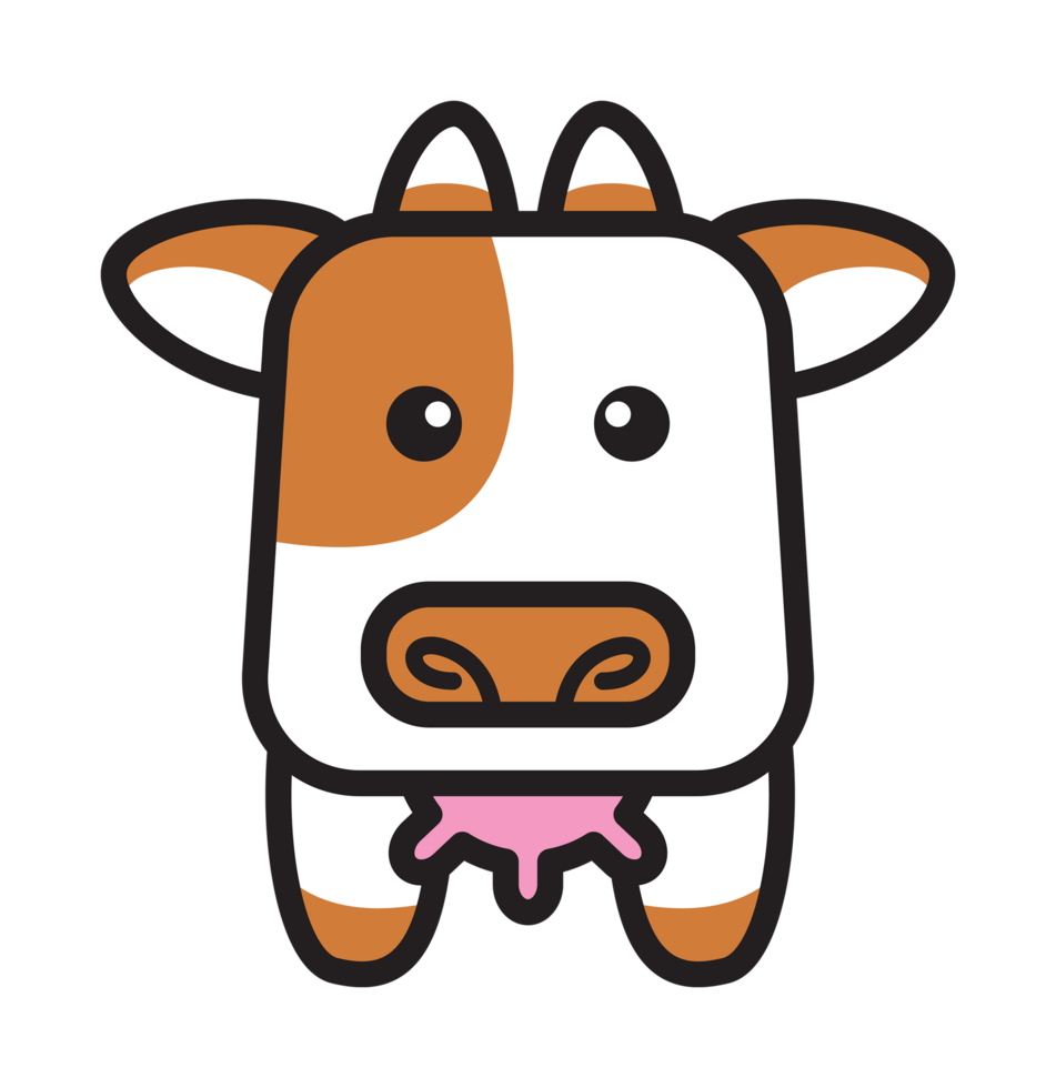 Cute Farm Animal Cow png