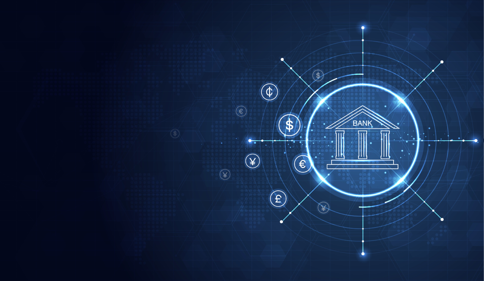 Banking and Finance concept. digital connect system. Financial and ...