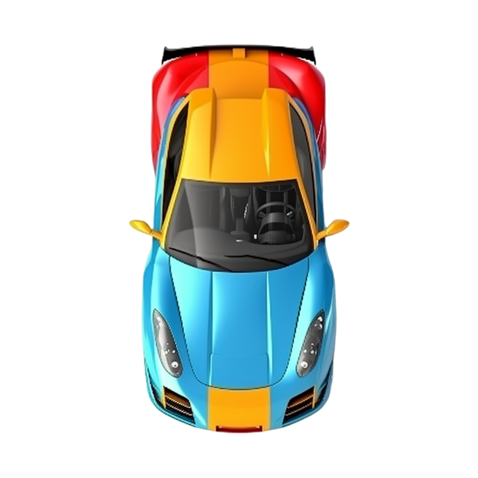 desenho animado carro esporte ai generativo png