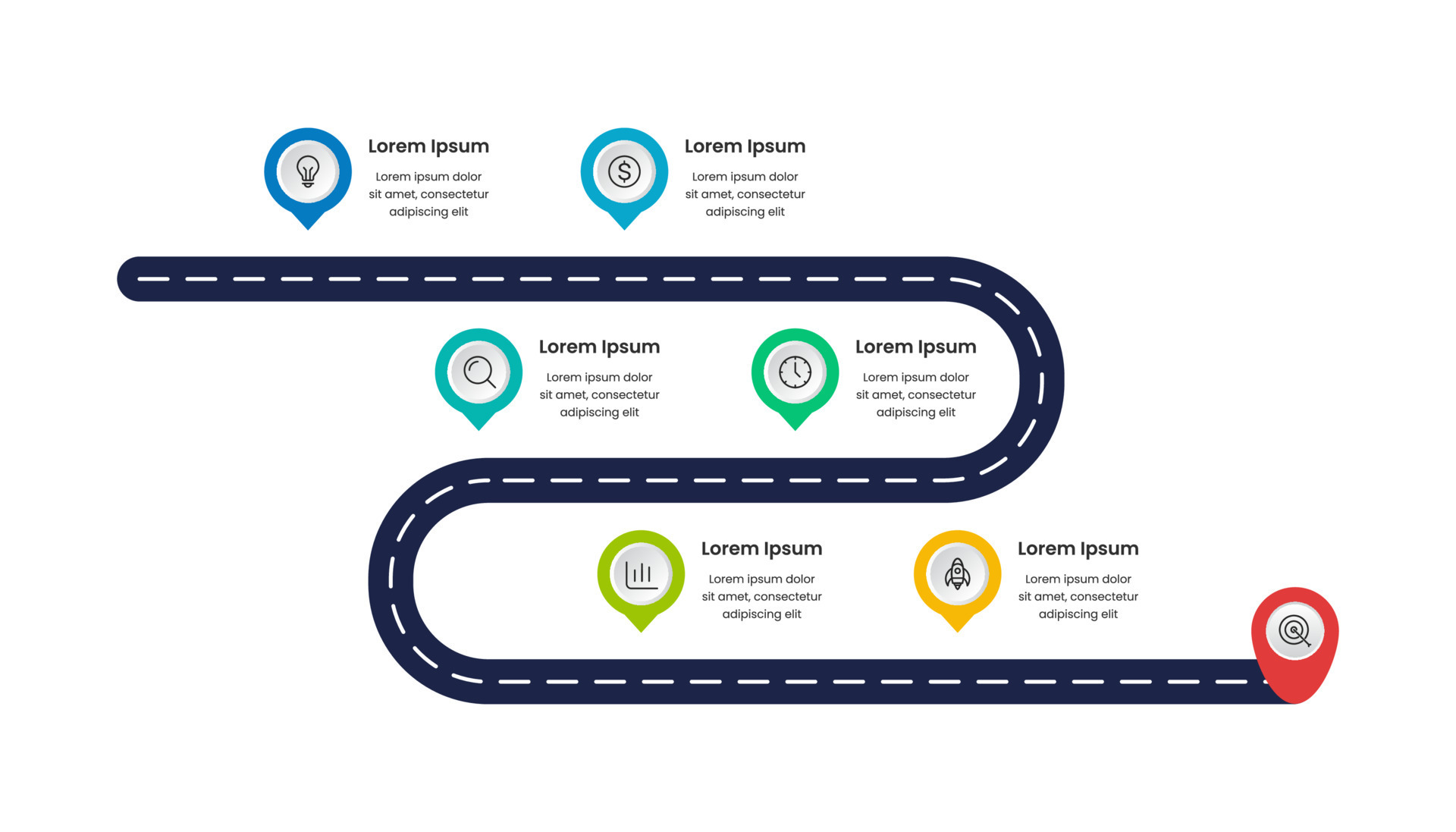 Roadmap Infographic design template 23221179 Vector Art at Vecteezy