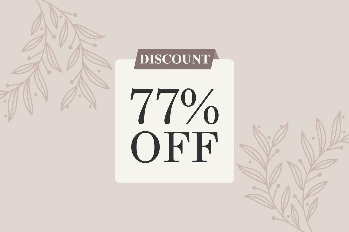 77 percent Sale and discount labels. price off tag icon flat design. vector