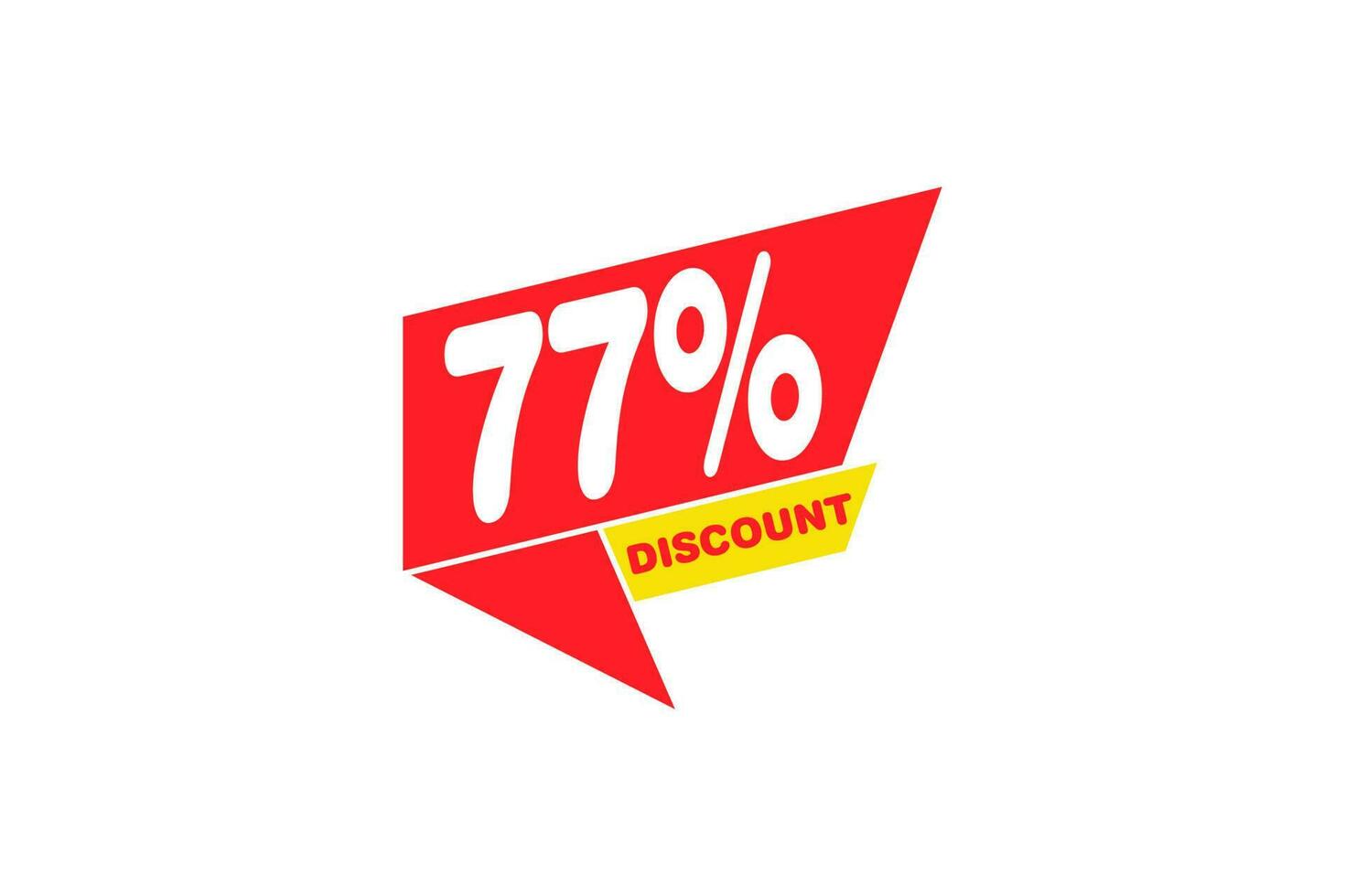 77 percent Sale and discount labels. price off tag icon flat design. vector