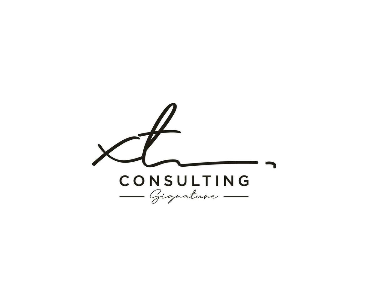 Initial XT signature logo collection template vector. Hand drawn Calligraphy lettering Vector illustration.