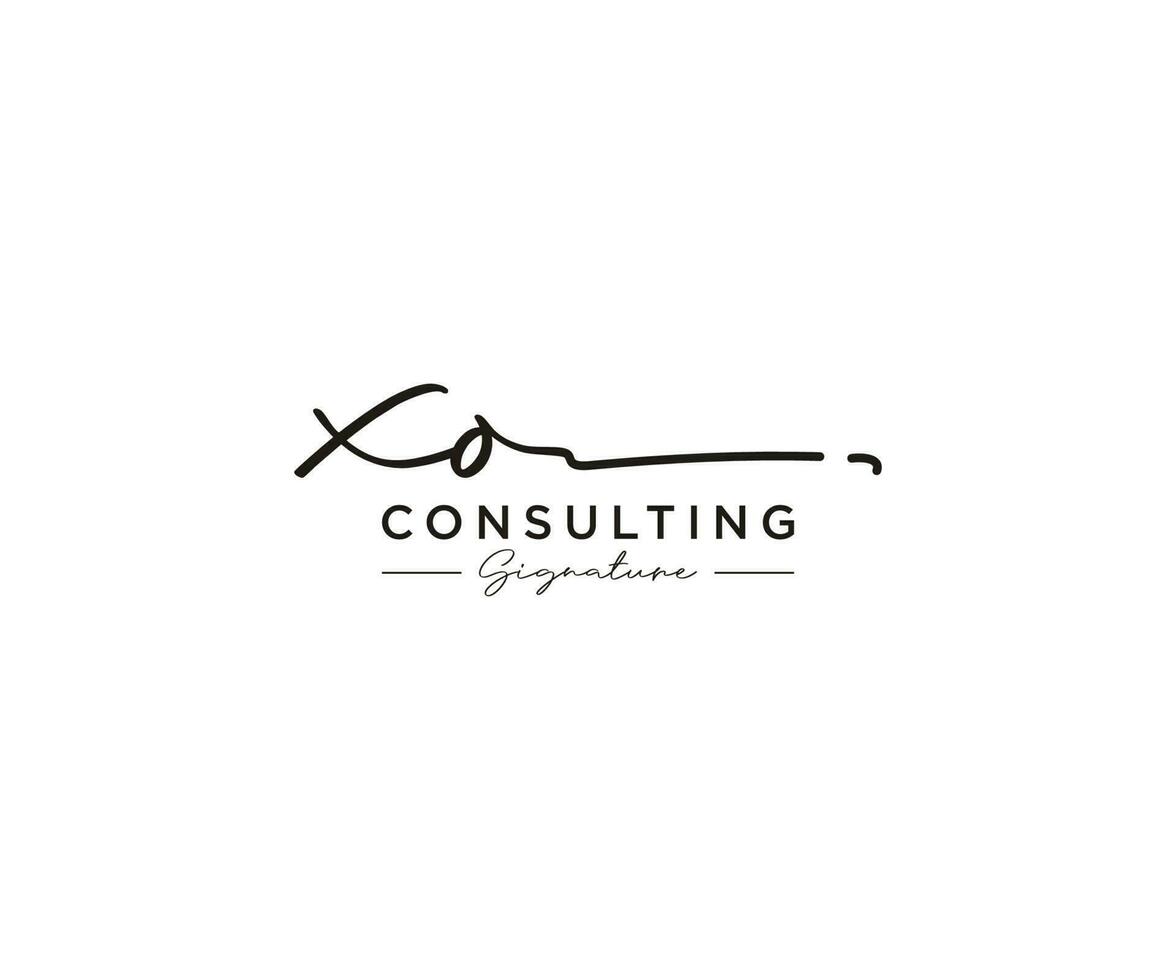 Initial XO signature logo collection template vector. Hand drawn Calligraphy lettering Vector illustration.