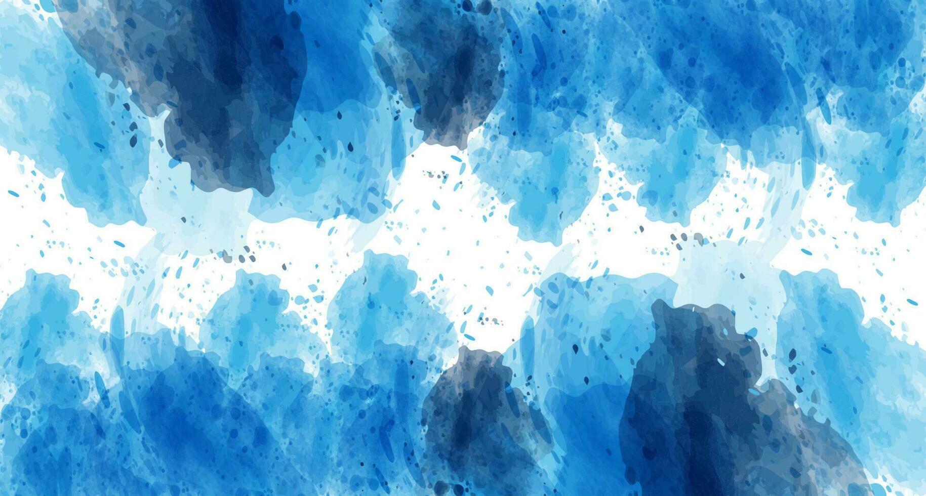 Abstract watercolor blue cloudy texture background vector