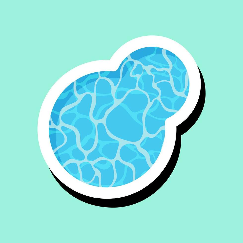 flat top view of swimming pool illustration vector