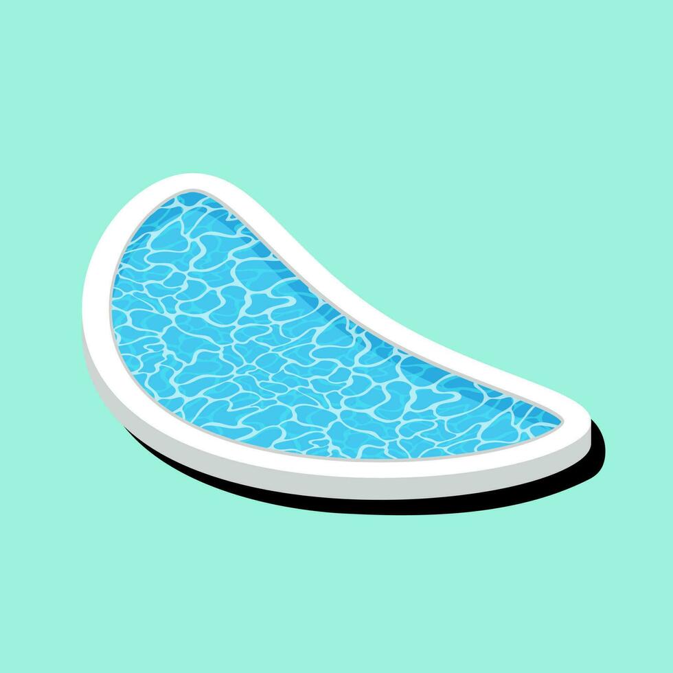 3d isometric swimming pool illustration vector