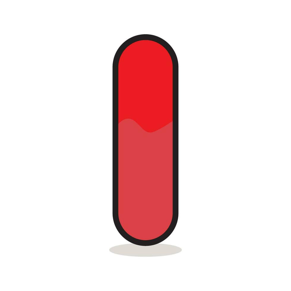 red capsule for health. vector