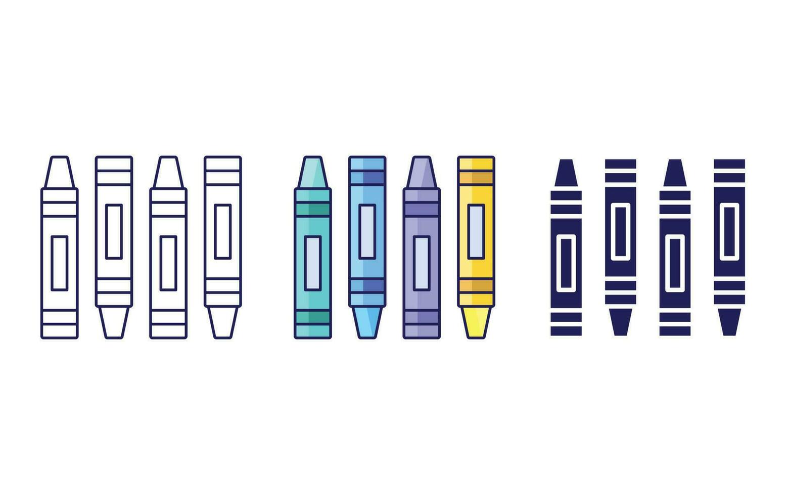 Crayons vector icon