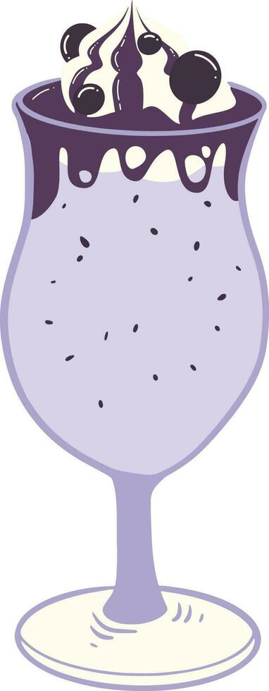 Blueberry Milkshake Illustration vector