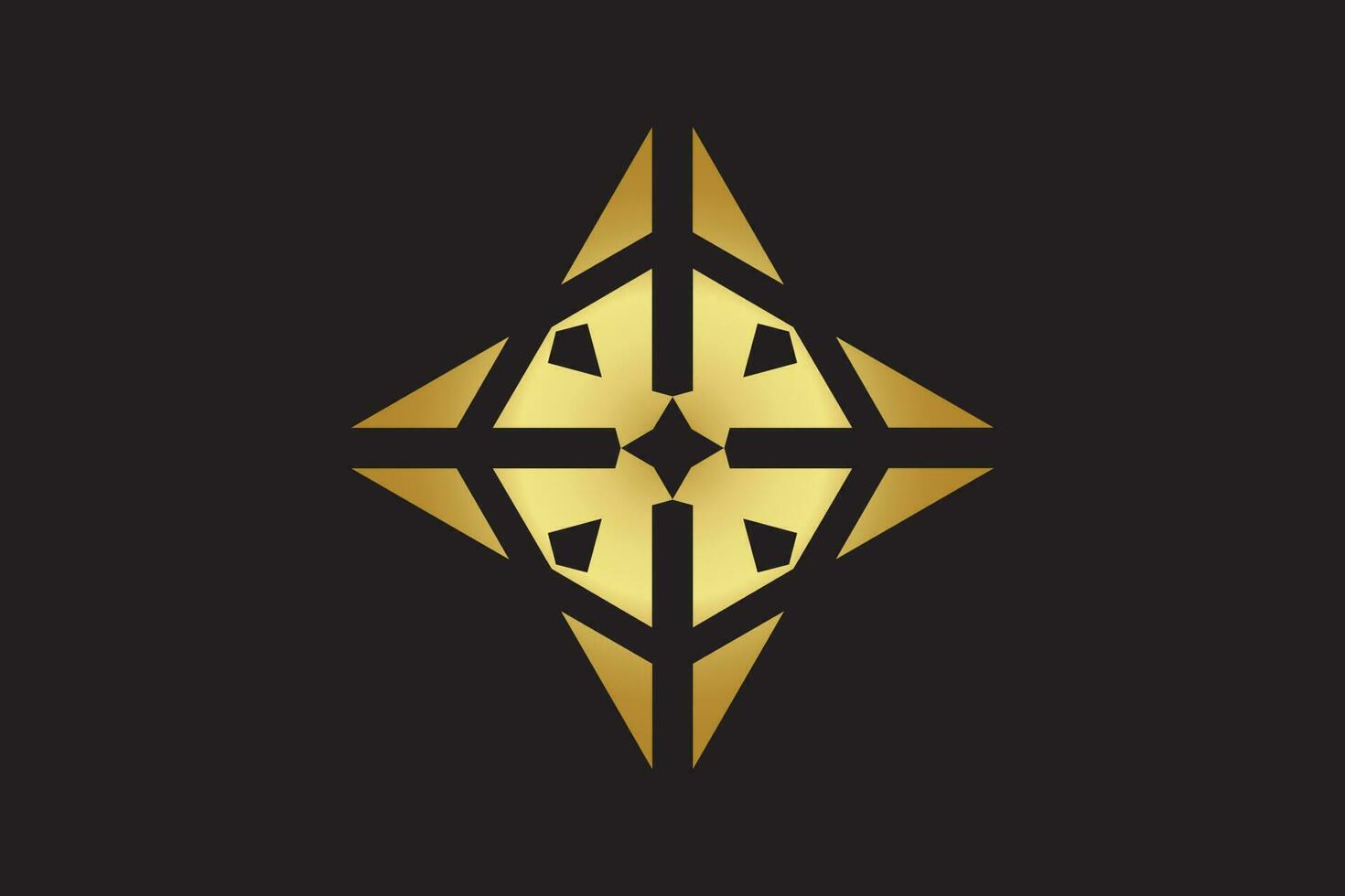 Abstract star logo icon design template elements. Star logo design with Gold color vector