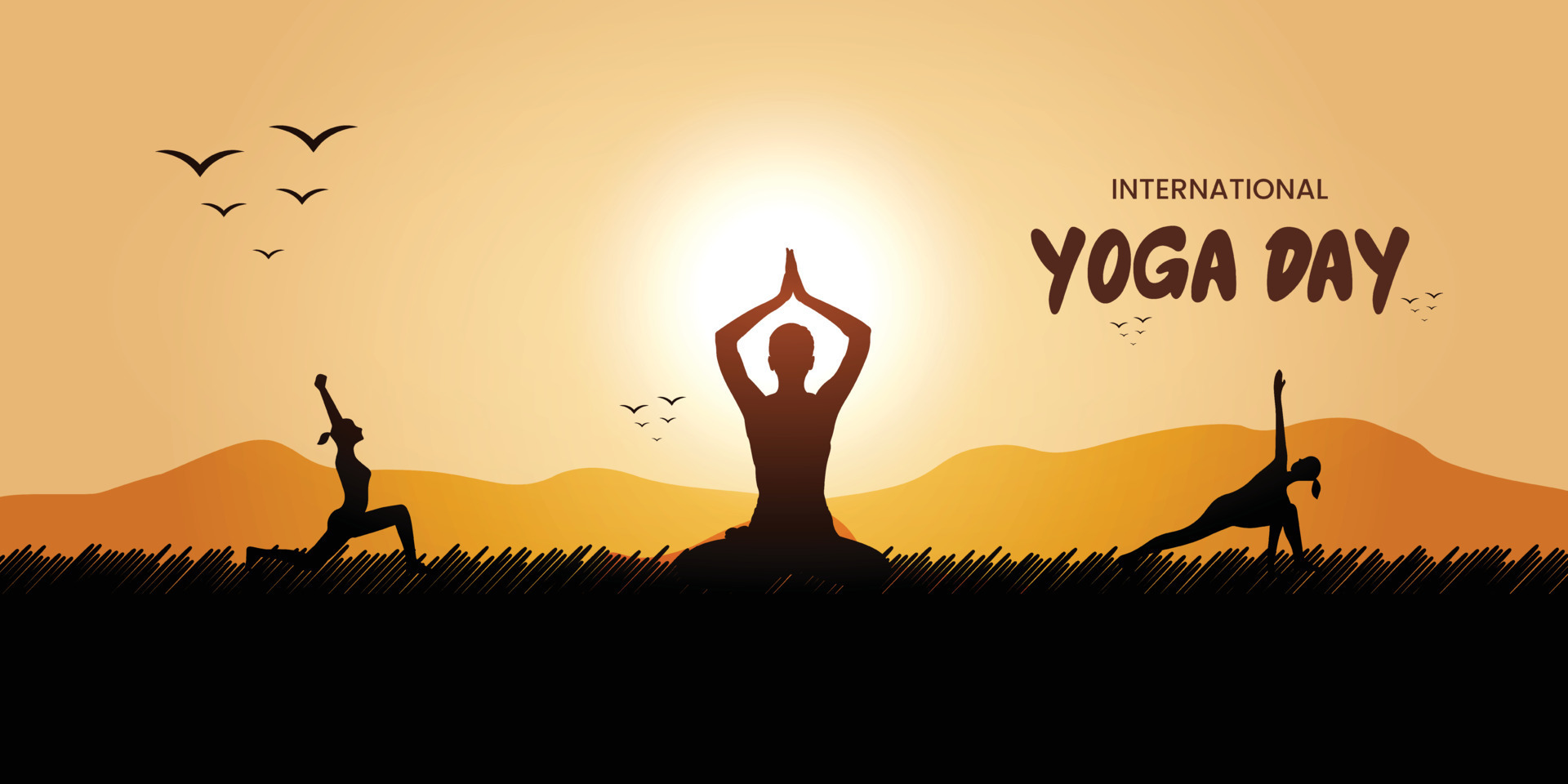 yoga day banner design vector file 23221657 Vector Art at Vecteezy