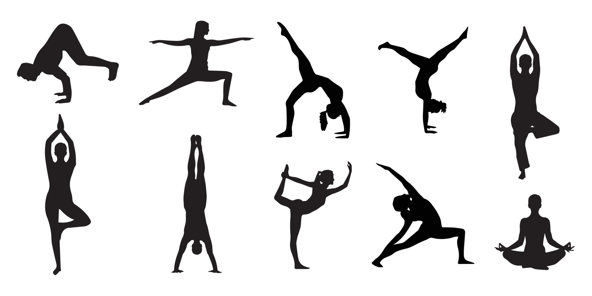 yoga poses all different arts vector file 23221669 Vector Art at Vecteezy
