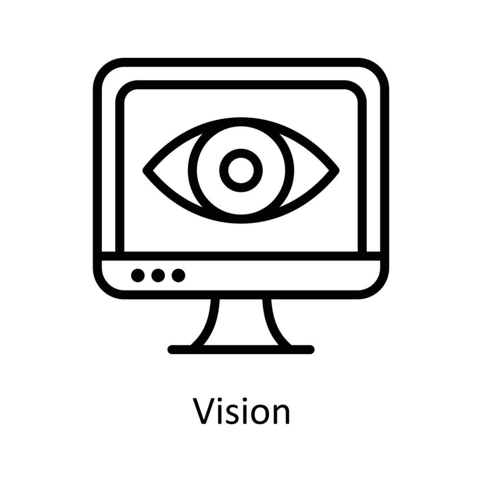 Vision Vector  Outline Icons. Simple stock illustration stock