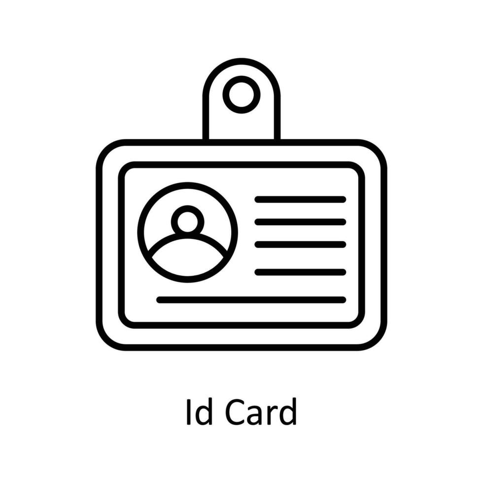 Id Card Vector  Outline Icons. Simple stock illustration stock