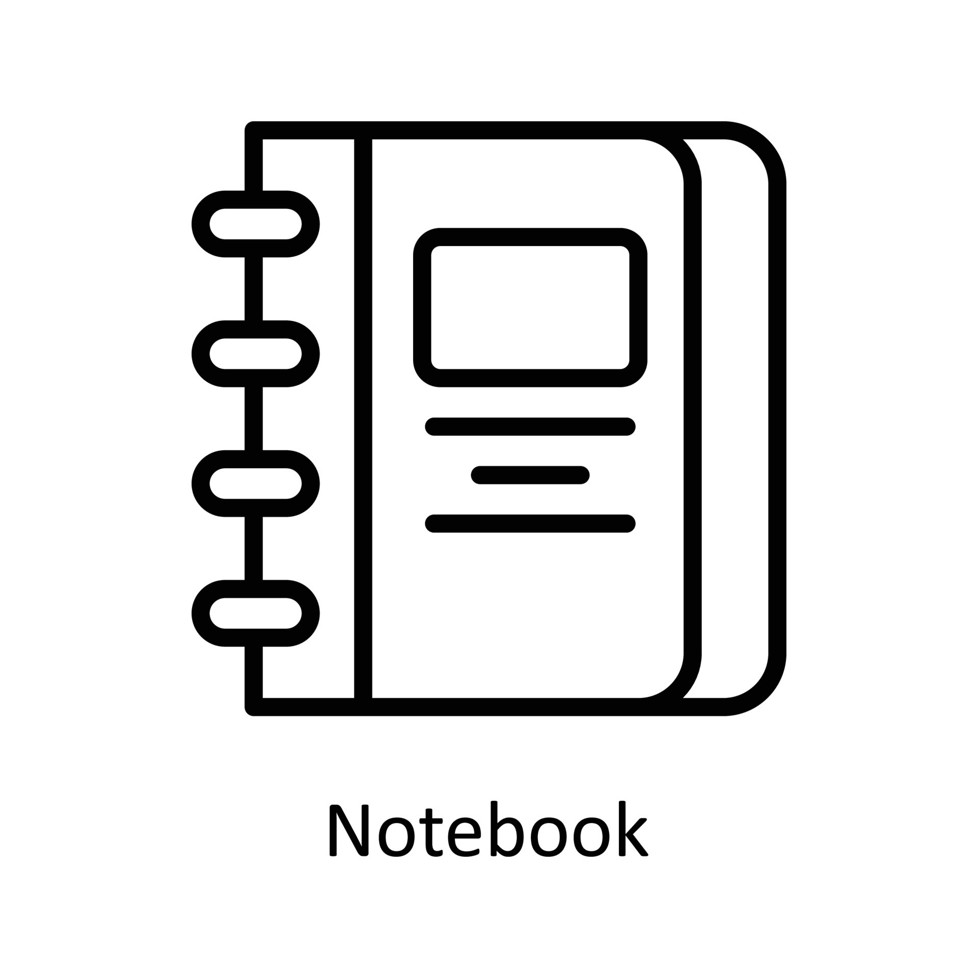 Notebook Vector Outline Icons. Simple stock illustration stock 23221820
