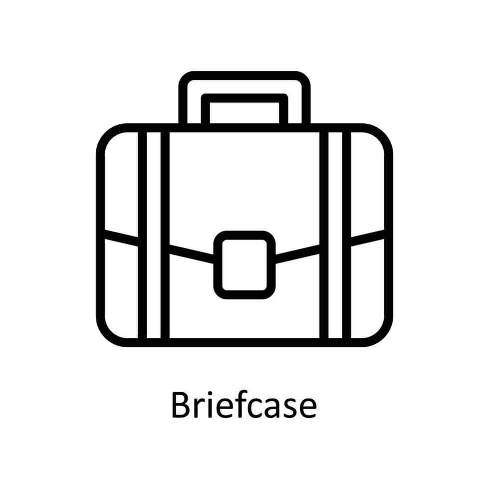 Briefcase  Vector  Outline Icons. Simple stock illustration stock