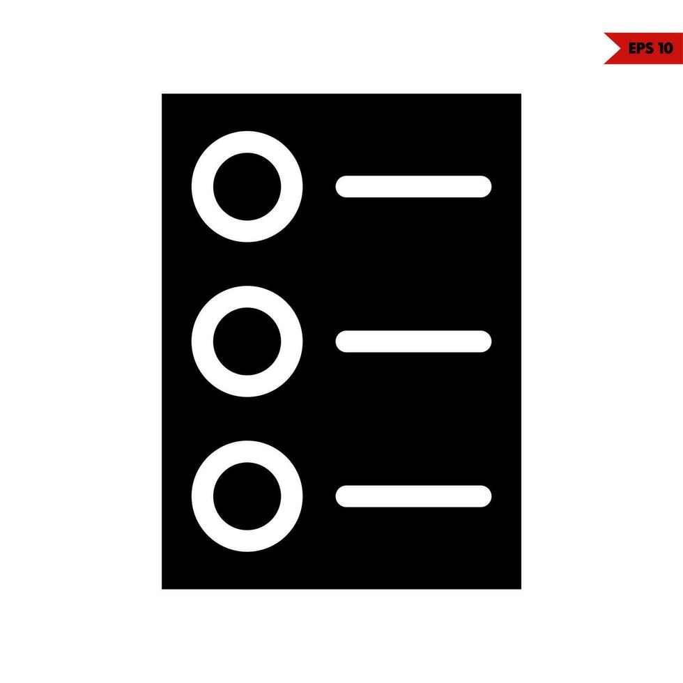 to do list in paper glyph icon vector