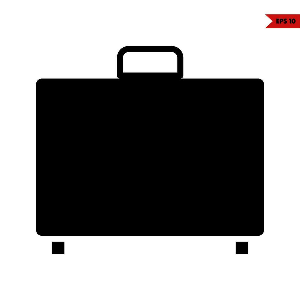 suitcase bag glyph icon vector