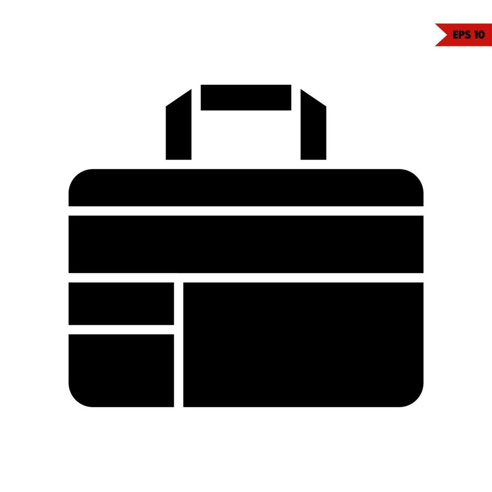 handbag glyph icon vector