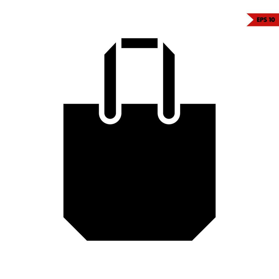 bolsa de mano glifo icono vector