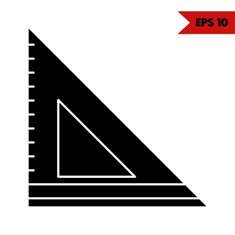 triangle ruler glyph vector