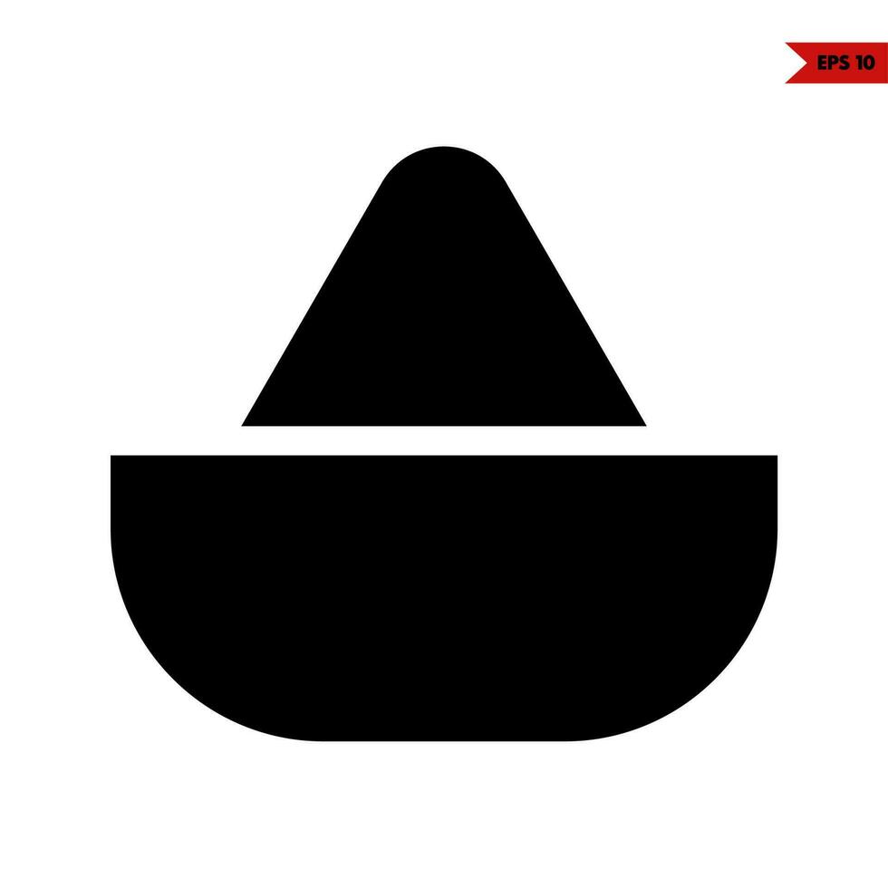 rice in bowl glyph icon vector