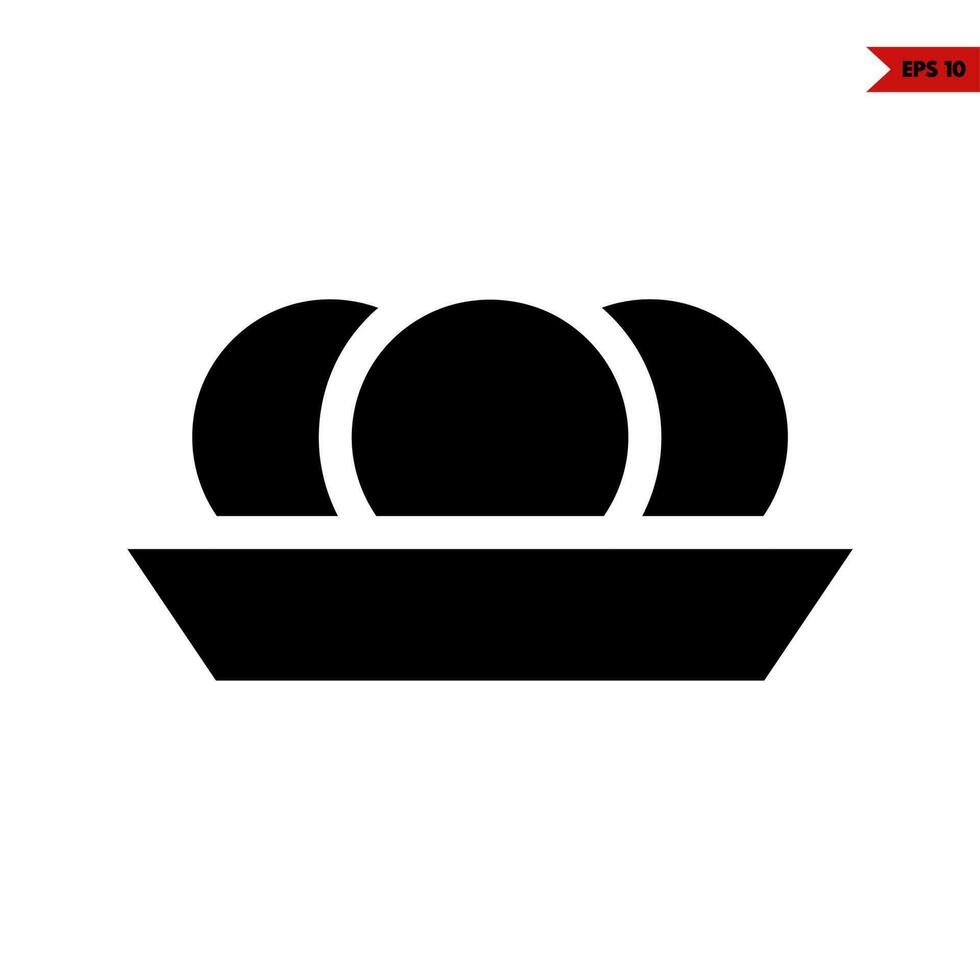 food in plate glyph icon vector