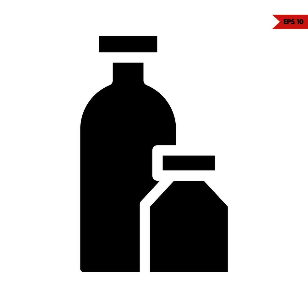 bottle drink glyph vector