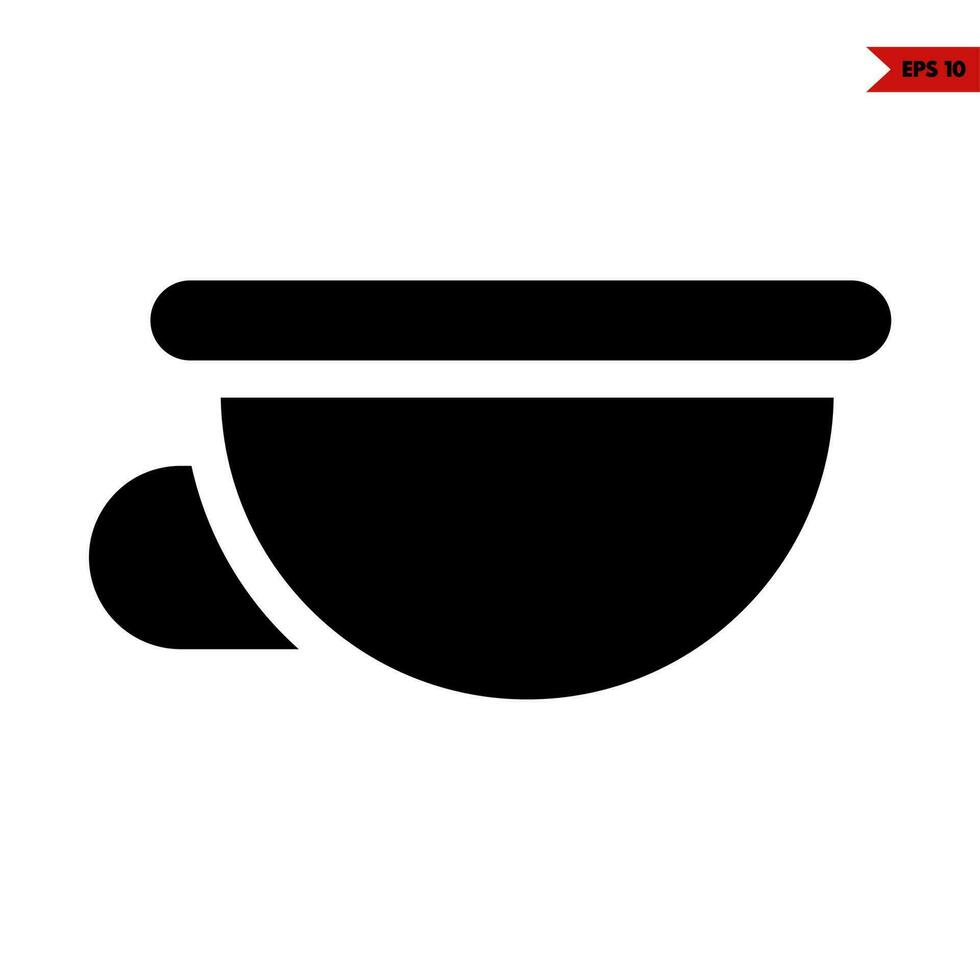 bowl glyph icon vector