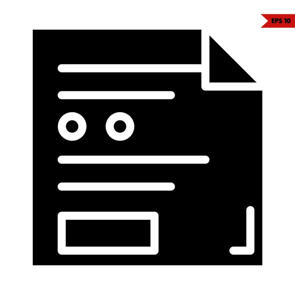 paper document glyph icon vector