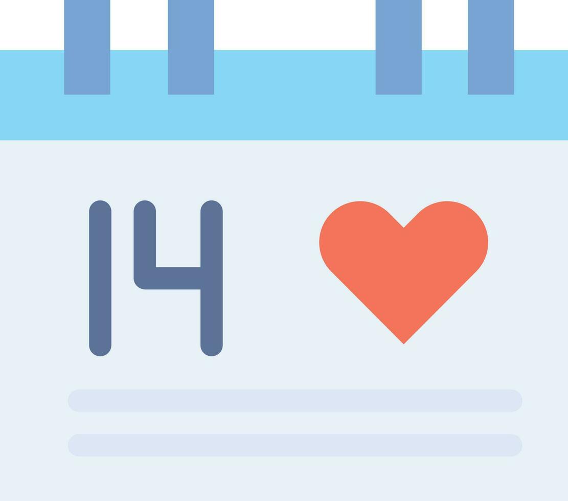 Valentines Day  calendar icon vector