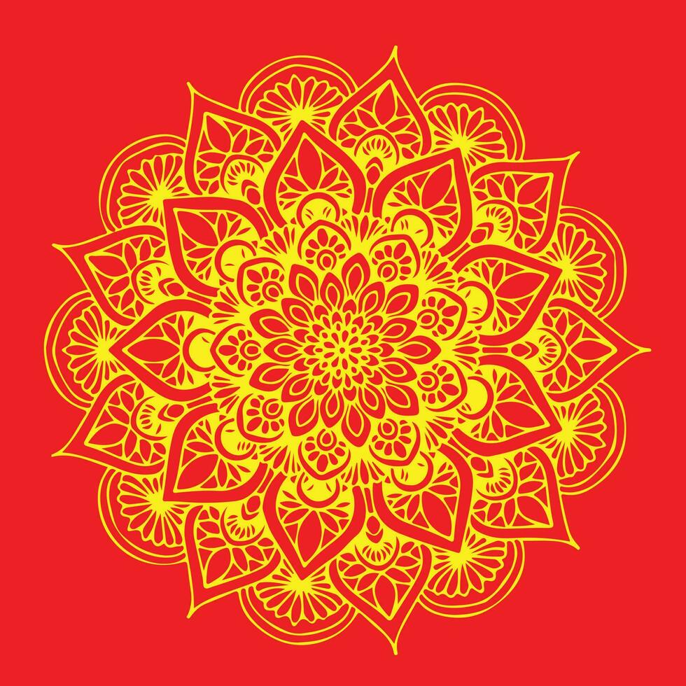 diseño de arte mandala vector