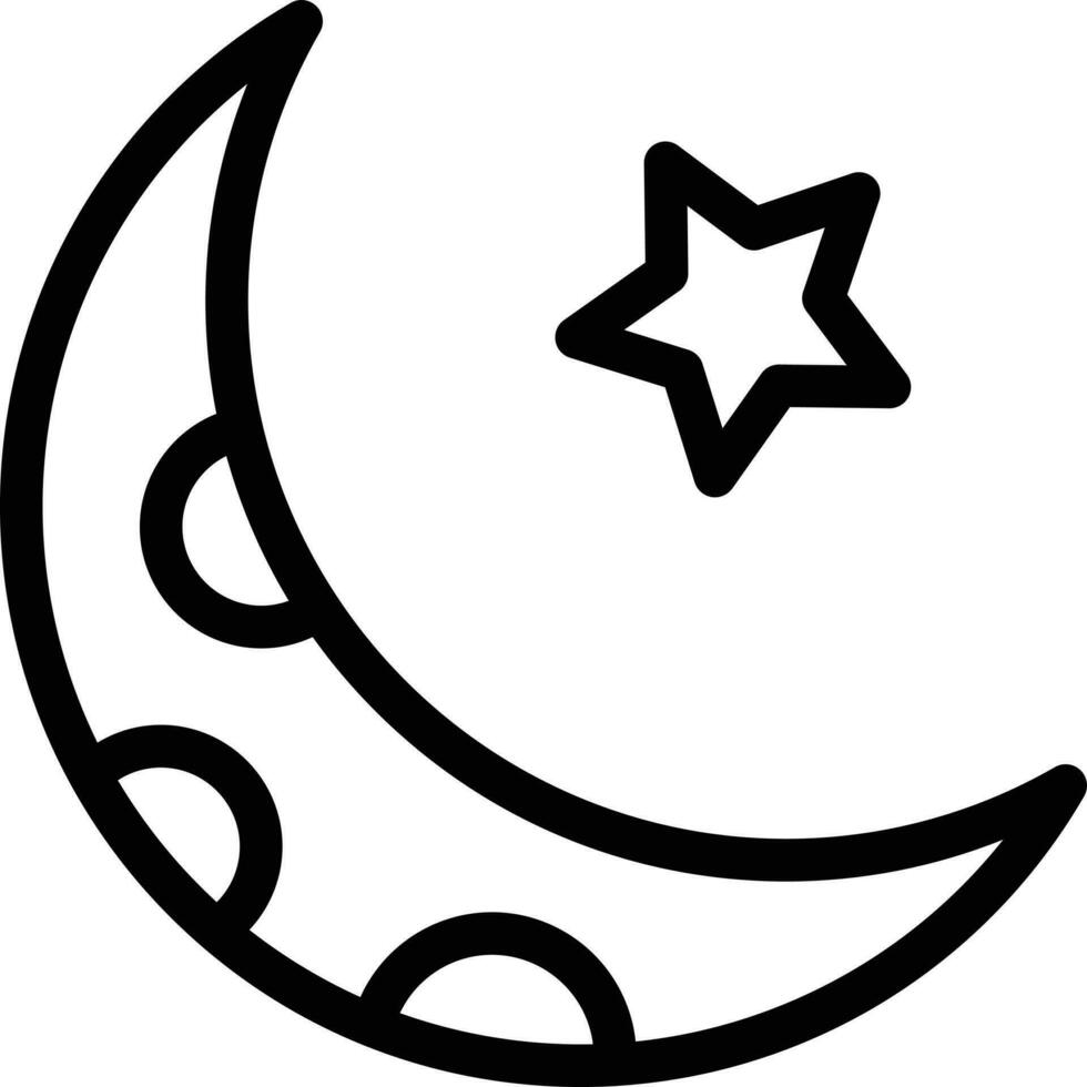 Crescent Moon icon free vector