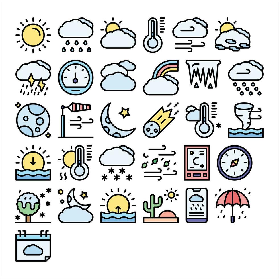 clima vector icono paquete para descargar