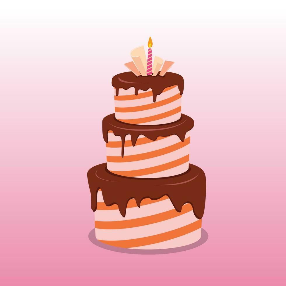 Cake premium vector illustration