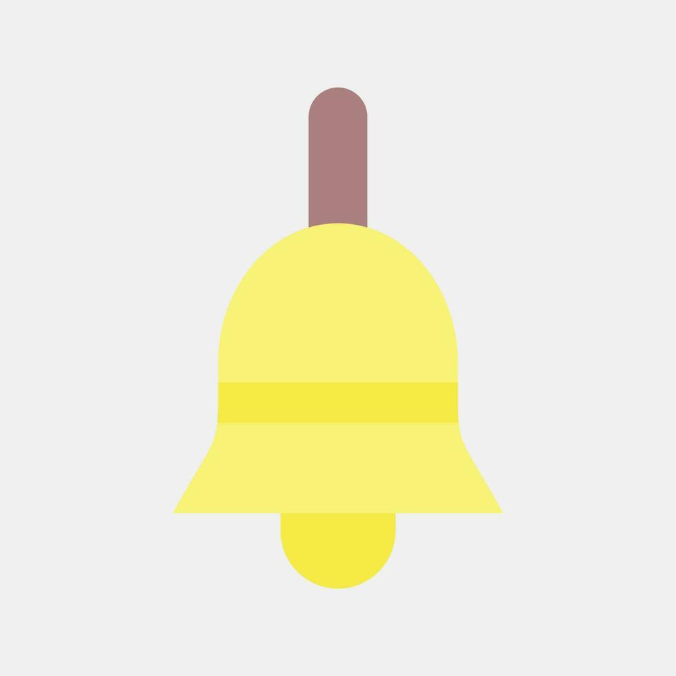 Icon bell. School and education elements. Icons in flat style. Good for prints, posters, logo, advertisement, infographics, etc. vector